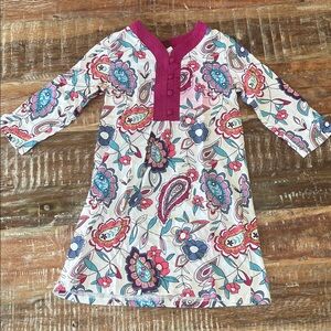 Girls Floral Tunic Dress - Tea
